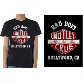 Motley Crue - Bad Boys Shield Unisex XX-Large T-Shirt - Black
