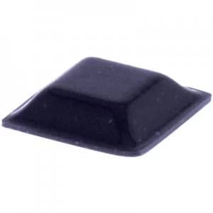Foot self adhesive square Black L x W x H 12.7 x 12.7 x 3.1 mm