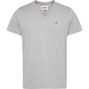 Tommy Jeans original Jersey V Neck T Shirt - Lt Grey Htr