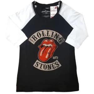 The Rolling Stones - Tour 78 Ladies Large T-Shirt - Black,White