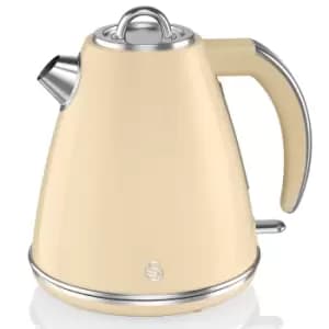 Swan SK19020CN 3000W 1.5L Retro Jug Kettle - Cream