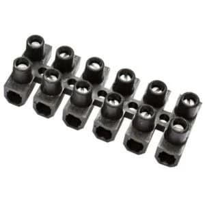 BQ Black 15A 6 Way Cable Connector Strip