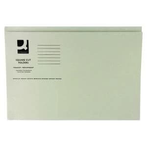 Q-Connect Square Cut Folder Mediumweight 250gsm Foolscap Buff Pack of