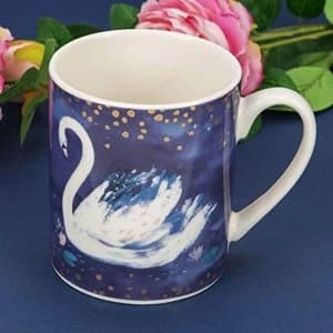 Swan Lake Hello Beautiful New Bone China Mug