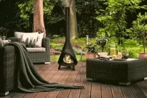 Tower Comet Chiminea - Black