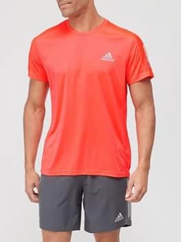 adidas Own The Run T-Shirt - Red, Size S, Men