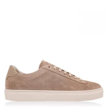 Reiss Finly Low Top Suede Trainers - Taupe Grey