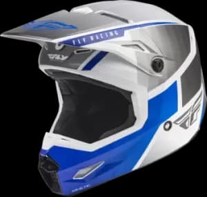 FLY Racing Kinetic Drift Ece Helmet Blue Charcoal White M