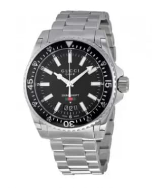 Gucci Black Dial Steel Mens Watch YA136301 YA136301