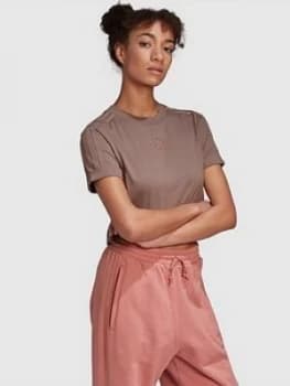 Adidas Originals New Neutral Crop T-Shirt - Brown
