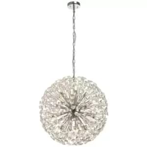 Luminosa Lighting - Luminosa Salisbury Ceiling Pendant 60cm Sphere 16 Light G9 Polished Chrome, Crystal