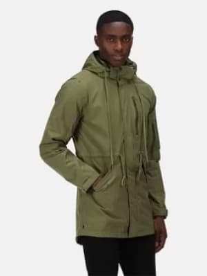 Regatta Asher Waterproof Hooded Jacket, Green Size M Men