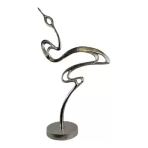 Silver Metal Heron Ornament Standing