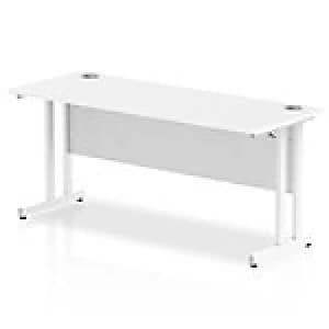 Impulse 1600/600 Rectangle White Cantilever Leg Desk White