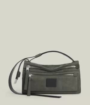 AllSaints Ladies Leather Abrielle Shoulder Bag, Khaki