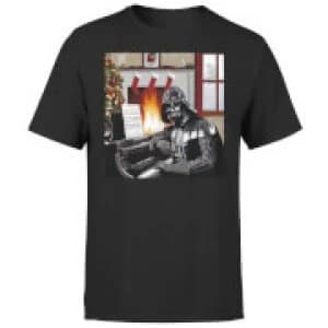 Star Wars Christmas Darth Vader Piano Player Black T-Shirt - L - Black