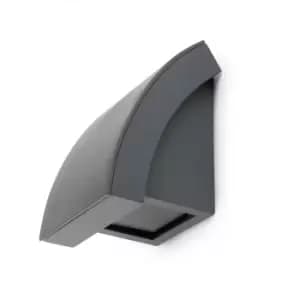 Proa 1 Light Outdoor Wall Light Dark Grey IP44, GU10