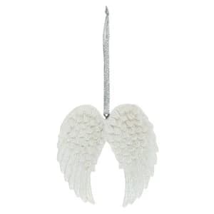 Double Glitter Angel Wing Hanging Decoration