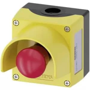 Siemens 3SU1801-0NA00-2AC2 Kill switch + enclosure, + protective sleeve Yellow Turn