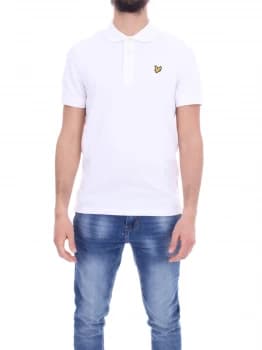 lyle & scott vintage Short sleeves Men White cotone strech