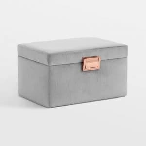 Grey Velvet Jewellery Box
