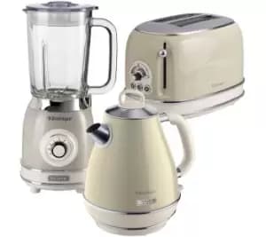 Ariete Vintage ARPK22 2 Slice Toaster, Jug Kettle & Blender Bundle