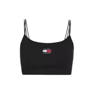 Tommy Jeans Tjw Crop Rib Badge Double Strap - Black