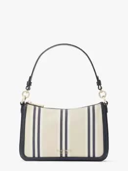 Hudson Striped Canvas Medium Convertible Crossbody - Blue - One Size