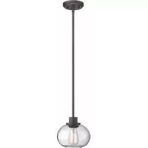 1 Bulb Ceiling Pendant Light Fitting Old Bronze LED E27 60W Bulb