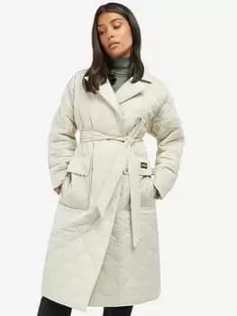 Barbour International Harewood Quilted Trench - Beige, Beige, Size 12, Women