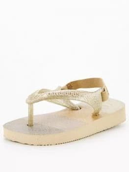 Havaianas Baby Palette Glow Flip Flop Sandal - Sand Grey, Size 6 Younger
