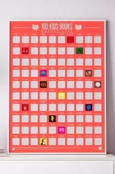100 Kids Books Scratch Off Bucket List Poster