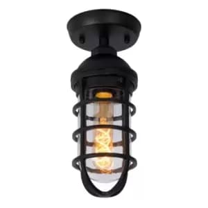Limal Cottage Flush Ceiling Light Outdoor - 1xE27 - IP44 - Black