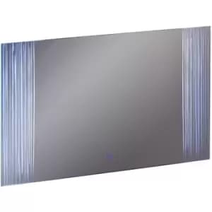 FOREST - LED Illuminated 60 x 80cm Rectangular Wall Mirror with Demister and Dimmer - Silver / Frosted