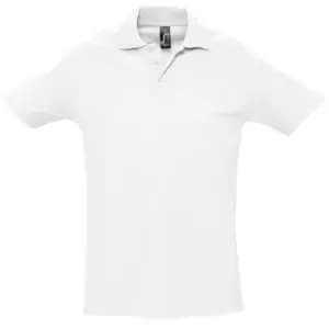 SOLS Mens Spring II Short Sleeve Heavyweight Polo Shirt (4XL) (White)