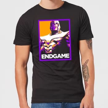 Avengers Endgame Thanos Poster Mens T-Shirt - Black - 3XL - Black