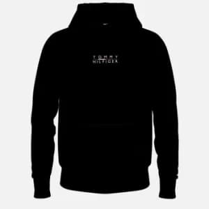 Tommy Hilfiger Mens Square Logo Hoodie - Black - L