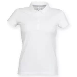 Skinnifit Womens/Ladies Short Sleeve Polo Shirt (XL) (White)
