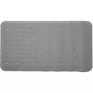 Croydex Raised Oval Rubber Bath Mat, Grey - Grey