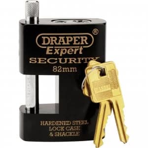 Draper Expert Heavy Duty Padlock Closed Shackle 82mm Standard