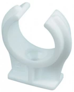 Wickes White Plastic Pipe Clips - 22mm Pack of 50