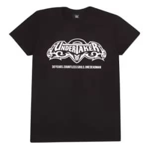 WWE Womens/Ladies 30 Years The Undertaker Boyfriend T-Shirt (S) (Black/White)