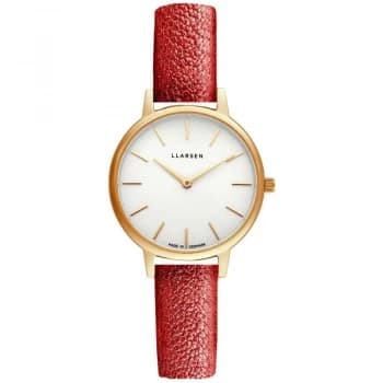LLARSEN White and Red 'Caroline' Ladies Classical Watch - 146gwg3-gopera12 - multicoloured