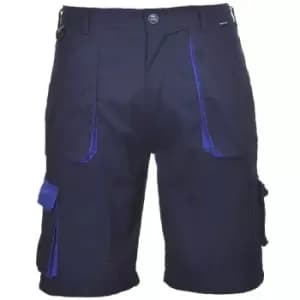 Portwest Mens Texo Contrast Cargo Shorts (S) (Navy)