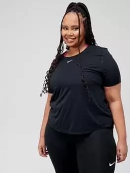 Nike The One Dri-FIt Tee (Curve) - Black, Size 18-20=1X, Women