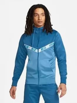 Nike NSW Repeat Polyknit Zip Hoodie - Blue Size L, Men