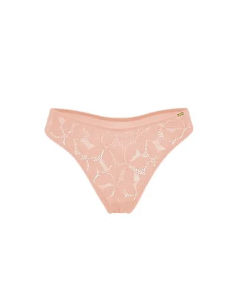 Gossard Glossies Lotus Thong - Nude, Nude, Size S, Women