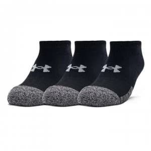 Urban Armor Gear HeatGear Adults No Show Socks 3 Pack - Black/Steel