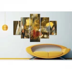 ST040 Multicolor Decorative MDF Painting (5 Pieces)