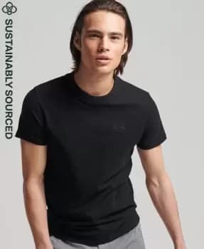 Superdry Mens Organic Cotton Vintage Logo Embroidered T-Shirt Black - Size: Xxxl